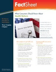 Affordable Care Act Fact Sheet - National Association of Social ...