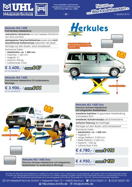 leasing - Werkstatthausen