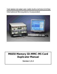 M6650 Memory SD-MMC-MS Card Duplicator Manual - Virtual Vision