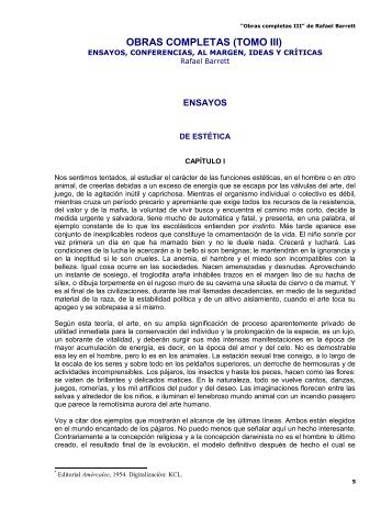 Obras completas III - Rafael Barrett - del Kolectivo Conciencia ...