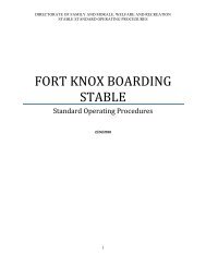 FORT KNOX BOARDING STABLE - Fort Knox MWR > Home