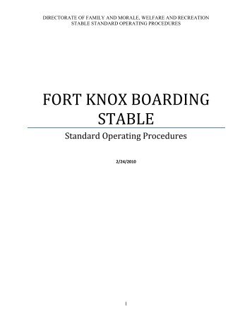 FORT KNOX BOARDING STABLE - Fort Knox MWR > Home