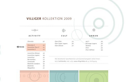 Download der Kollektion 2009 als PDF - Villiger Bikes