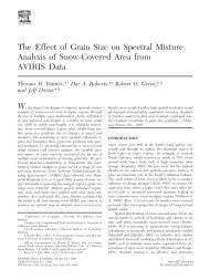 The Effect of Grain Size on Spectral Mixture Analysis of Snow ...