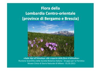 Flora della Lombardia Centro-Orientale-presentazionedell'opera - FAB