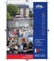 Leitbild der VHS - Volkshochschule
