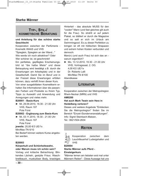 Leitbild der VHS - Volkshochschule