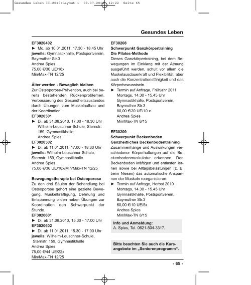 Leitbild der VHS - Volkshochschule