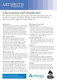 Glucosamine and chondroitin - Australian Rheumatology Association