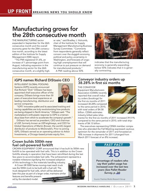 Modern Materials Handling - October 2011