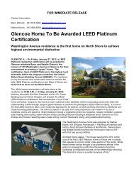 Glencoe Home To Be Awarded LEED Platinum Certification
