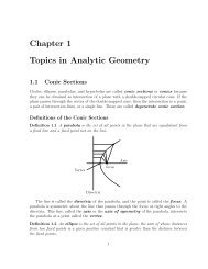 Chapter 1 Topics in Analytic Geometry