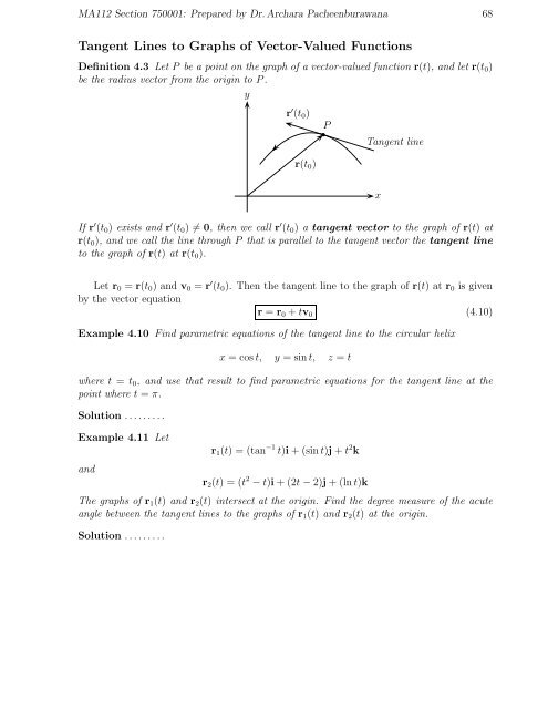 Chapter 1 Topics in Analytic Geometry