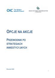 OPCJE NA AKCJE - Pochodne na GPW