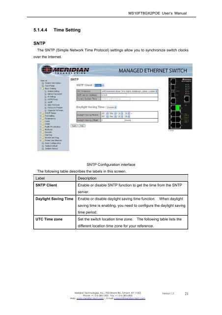 Industrial P.O.E. Managed Ethernet Switch - Meridian Technologies