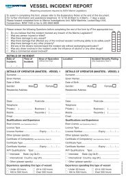 Vessel Incident Report Form - NSW Maritime