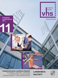 Programm Herbst/Winter 2011 - VHS Landkreis Rastatt