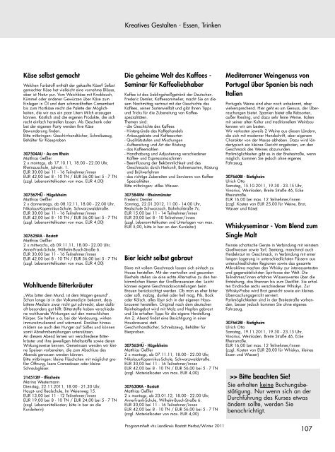 Programm Herbst/Winter 2011 - VHS Landkreis Rastatt