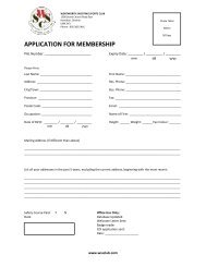 application form - Wentworth Shooting Sports Club