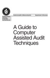 A Guide to Computer Assisted Audit Techniques