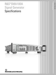 R&SÂ®SMA100A Signal Generator Specifications - Rohde ...