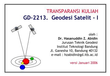 Metode Pengamatan Geodesi Satelit - kelompok keilmuan geodesi ...