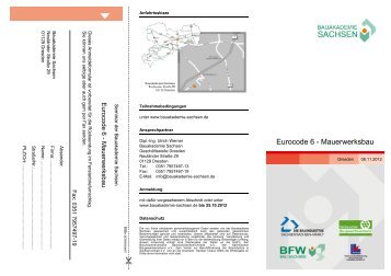 Eurocode 6 - Mauerwerksbau - Bauakademie Sachsen