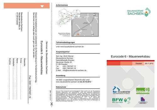 Eurocode 6 - Mauerwerksbau - Bauakademie Sachsen