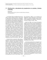 7.1 DistribuciÃ³n y abundancia de zooplancton en canales y fiordos ...