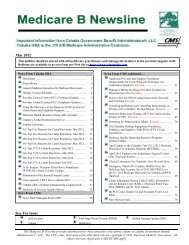 Medicare Part B Newsline May 2012 - Cahaba GBA