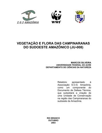 vegetação e flora das campinaranas do sudoeste amazônico (ju-008)