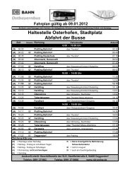 Fahrplan gültig ab 09.01.2012 Haltestelle Osterhofen, Stadtplatz ...