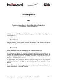 Finanzreglement - Ausbildungsverbund SPEDLOGSWISS ...