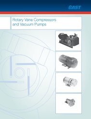 Rotary Vane Compressors and Vacuum Pumps - Gast ...