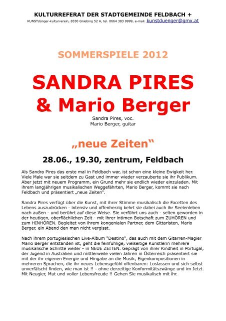 SANDRA PIRES - Zentrum Feldbach