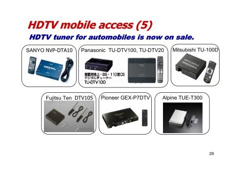 Mobility/Portability in ISDB-T - DiBEG