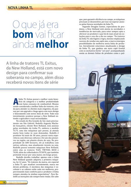 tARCíSIO, Um HOmEm DO CAmPO - New Holland