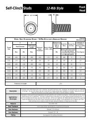 Clinch Stud, Standard Specifications - Purchase Partners