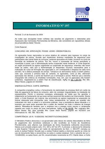 INFORMATIVO NÂº 197 - Amperj