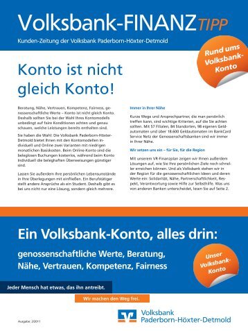 Volksbank-FINANZTIPP - Volksbank Paderborn-Höxter-Detmold