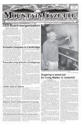 CES Board reorganization - Mountain Gazette
