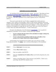 Amended List of Creditors - United States Bankruptcy Court - District ...