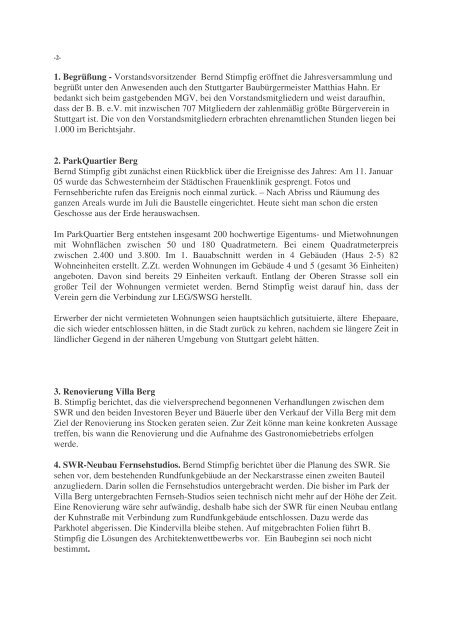 Berger BÃ¼rger Jahresversammlung 05 Protokoll
