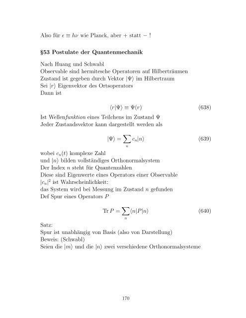 . STATISTISCHE MECHANIK & THERMODYNAMIK Vorlesung ...