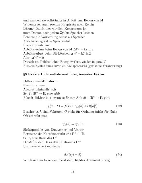 . STATISTISCHE MECHANIK & THERMODYNAMIK Vorlesung ...