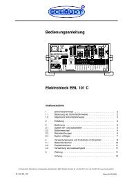 Bedienungsanleitung Elektroblock EBL 101 C