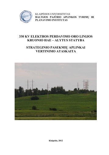 330 kv elektros perdavimo oro linijos kruonio hae â alytus ... - ku corpi