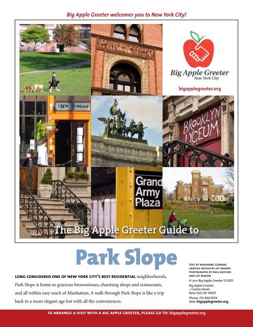 Park Slope Neighborhood Profile - Big Apple Greeter