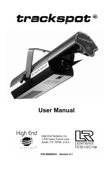 Trackspot User Manual - High End Systems