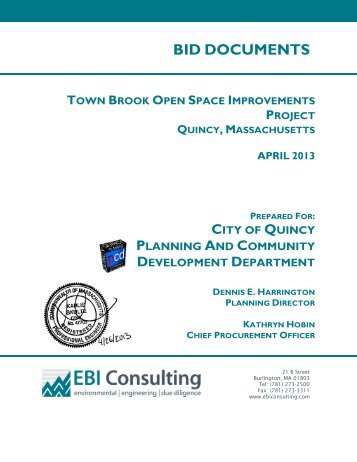 BID DOCUMENTS - City of Quincy